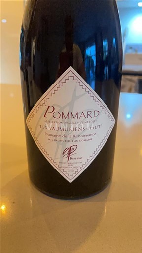 Borgonha Pommard Domaine La Renaissance Les Vaumuriens-Haut Não Sazonado