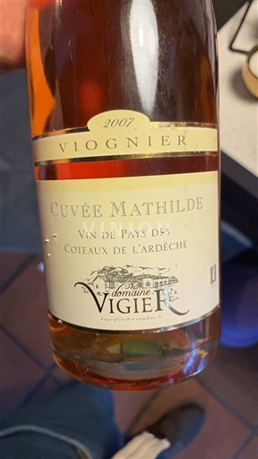 Alpes và các vùng Rhodanien Ardèche Domaine Vigier Mathilde 2007