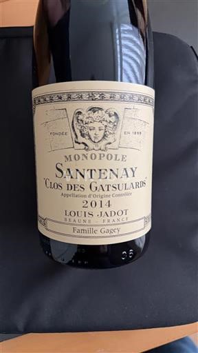 Bourgogne Santenay Louis Jadot Clos des Gatsulards Monopole 2014