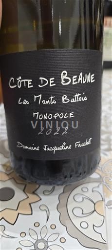 Burgundy Côte de Beaune Domaine Jacqueline Frachet Les Monts Battois Monopole 2022
