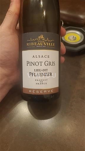 Alsace Ribeauvillé Lieu-dit Pflaenzer Réserve Icke årgångsbetecknad