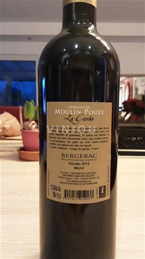 South West Bergerac Domaine Moulin-Pouzy La 2014