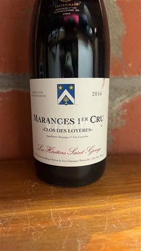 Бургундія Не вказано Premier Cru Les Héritiers Saint-Genys Clos des Loyères 2016