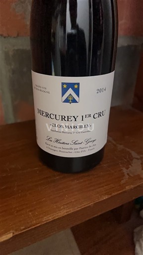 Borgogna Mercurey Premier Cru Les Héritiers Saint-Genys Clos Marcilly 2014