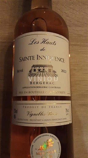 South West Bergerac Vignobles Bacquey Les Hauts de Sainte Innocence 2022