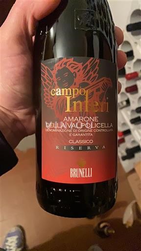 Vénétie Amarone della Valpolicella Brunelli Campo Inferi 2017