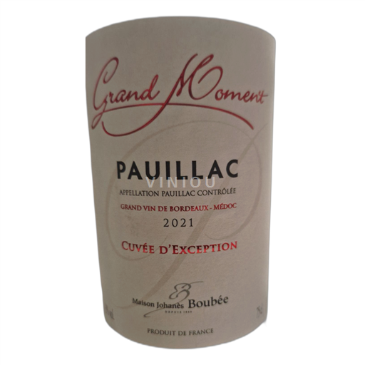 Bordeaux Pauillac Maison Johanès Boubée Grand Moment 2021