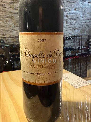 Bordeaux Pauillac La Chapelle de Bages 2007