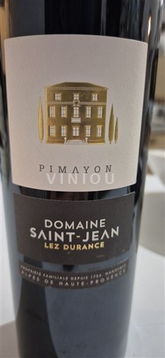 Provence, hạ lưu Rhône, Corse Anpơ-Haute-Provence Domaine Saint-Jean Lez Durance Pimayon 2021