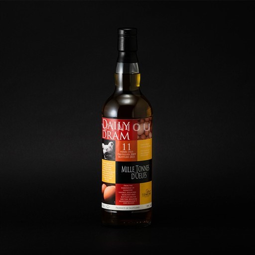 Viski Single Malt Whisky Daily Dram Mille Tonnes D'oeufs Miltonduff 11a - 2009 Škotska Highlands