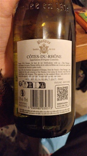 Vallée du Rhône Côtes-du-rhône Bonpas 2024