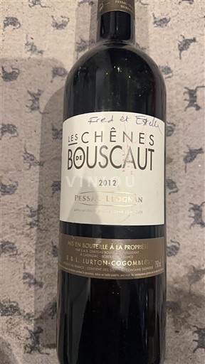Bordeaux Pessac-Léognan Les Chênes de Bouscaut 2012