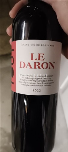 Bordeaux Blaye-côtes-de-bordeaux Le Daron 2022