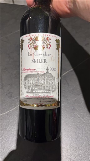 Bordeaux Le Chevalier Seiler 2005