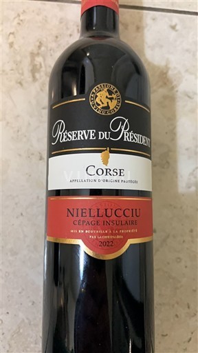 Corsica Réserve du Président Niellucciu Cépage Insulaire 2022
