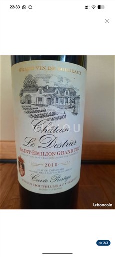 Bordeaux Saint-Émilion Grand Cru Château Le Destrier Prestige 2010
