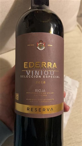 La Rioja Rioja Ederra Selección Especial Reserva 2018