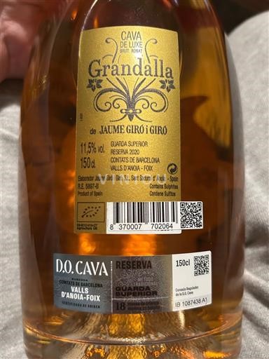 Catalonia Cava Jaume Giró i Giró Grandalla de Luxe Brut Rosat 2020