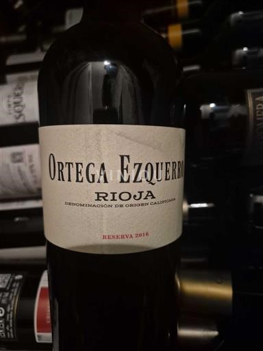 La Rioja Rioja Ortega Ezquerro Reserva 2016