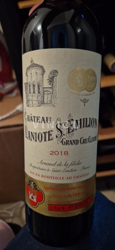 Bordoja Saint-Émilion Grand Cru Château Laniote 2018