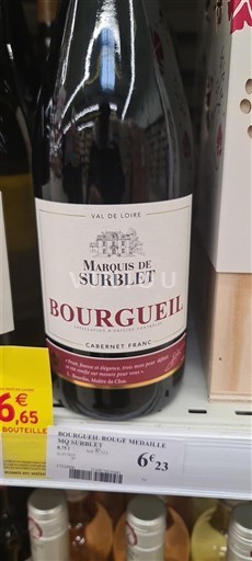 Thung lũng sông Loire Bourgueil Marquis de Surblet 2024