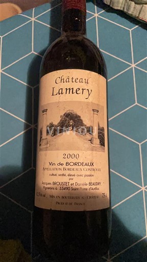 Bordeaux Château Lamery 2000