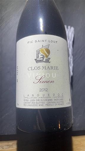 Languedoc Pic-Saint-Loup Clos Marie Simon 2012
