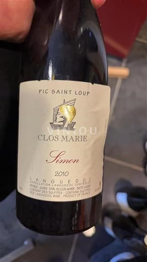 Languedoque Pic-saint-loup Clos Marie Simon 2010