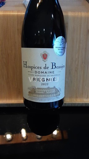 Beaujolais Régnié Hospices de Beaujeu Marquise de Vaudreuil 2022
