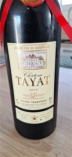 Bordeaux Côtes-de-blaye Château Tayat Tradition 2019