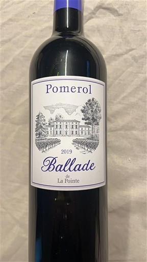 Bordéus Pomerol Château La Pointe Ballade de La Pointe 2019