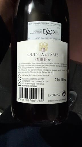 Portugal Dão. Quinta de Saes Palhete 2024