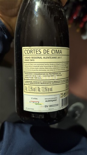 Alentejo Alentejano Cortes de Cima 2017