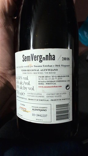 Alentejo Alentejano Susana Esteban e Dirk Niepoort Sem vergonha 2018