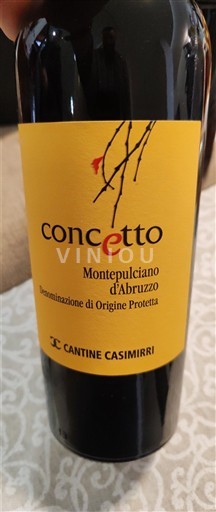 Abruzzo Wines Montepulciano d'Abruzzo Cantine Casimirri Concetto 2010