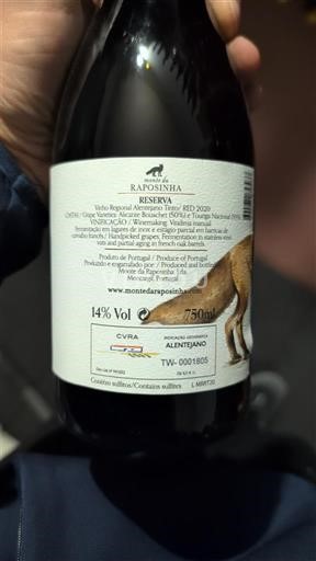 Alentejo Alentejano Raposinha Reserva 2020