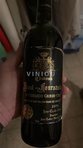 Bordeaux Saint-Émilion Grand Cru Grand Cru Château Haut-Fonrazade 1979