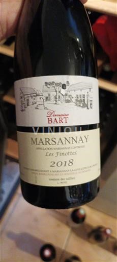Bourgogne Marsannay Domaine Bart Les Finottes 2018