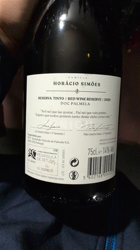 Portugal Palmela Horácio Simões Reserva Tinto 2020