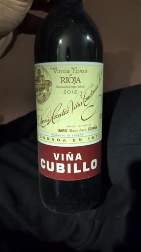 La Rioja Rioja Lopez de Heredia Viña Tondonia Viña Cubillo 2012