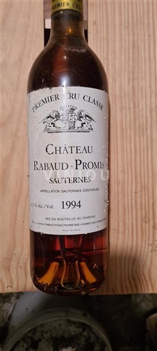 Bordeaux Sauternes Premier Cru Château Rabaud-Promis 1994