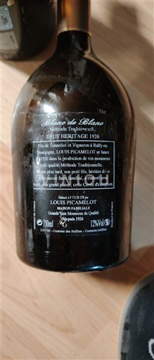 Burgundi Crémant de Bourgogne Louis Picamelot Brut Héritage 1926 Ei vuosikertaa