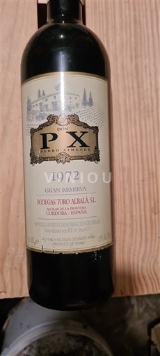 Andaluzija Montilla-Moriles Bodegas Toro Albalá Don PX Gran Reserva 1972