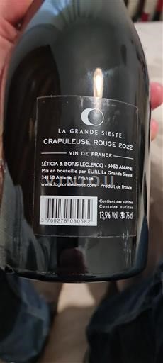 Languedoc La Grande Sieste Crapuleuse Rouge 2022