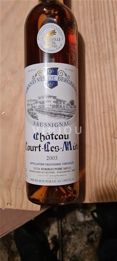 Sydvestfrankrig Saussignac Château Court-Les-Mûts 2003