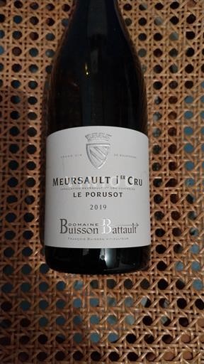 Bourgogne Meursault Premier Cru Domaine Buisson Battault Le Porusot 2019
