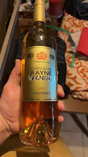 Bordeaux Sauternes Château Rayne Vigneau 2017