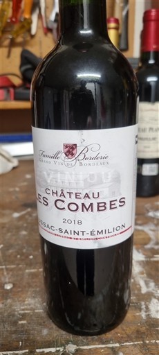 Bordeaux Lussac-saint-émilion Château Les Combes 2018