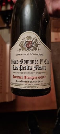 Burgundi Vosne-Romanée Premier Cru Domaine François Gerbet Les Petits Monts 2006