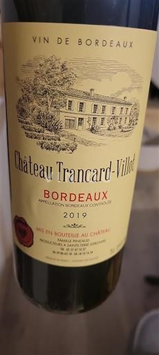 Bordeaux Château Trancard-Villot 2019